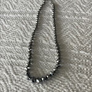 Elegant Black Beaded Necklace